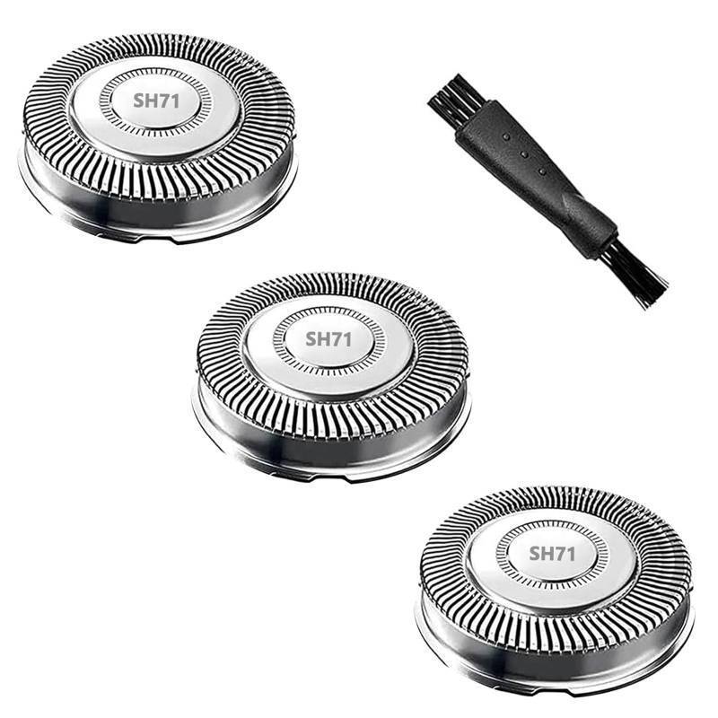 lot 35880 image: SH71 Replacement Heads for Philips Norelco Shaver Series 7000 and 5000 SH7152 Compatibility Double Blades for 7000 Replacement Heads