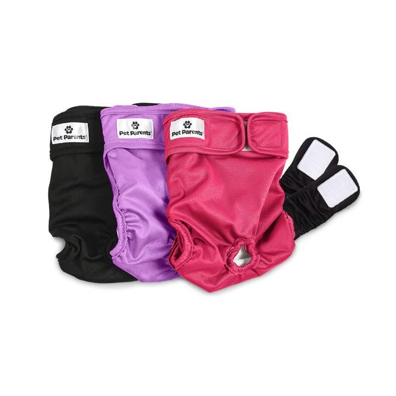 lot 55858 image: Pet Parents� Washable Dog Diapers (3pack)  Extenders of Durable Doggie Diapers, Premium Dog Diapers Female (Small, Princess) - Retail $24