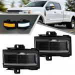 2Pcs Sequential LED Side Mirror Marker Light for Ford F150 2015-2023, F250 F350 F450 F550 Super Duty 2017-2023 Amber Dynamic Blinker Indicator Turn Signal Light White Driving/Running Light Smoke Lens - Retail: $65