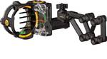 Trophy Ridge React H4 Bow Sight - 4 Pin Sight, Tool Less Windage and Elevation Adjustability, 2nd Axis Leveling, Adjustable Click Light, Black - Retail: $110
