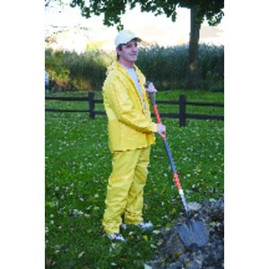 lot 10719 image: Boulder Creek 2 Piece Yellow Vinyl Rain Suit, Medium