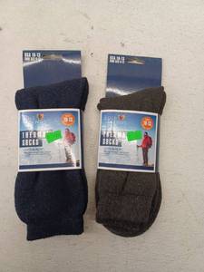 lot 10754 image: Sole Trends Mens Warm Winter Thermal Socks, USA Size 10-13, 2 Pairs