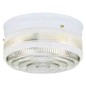 lot 10762 image: Westinghouse 2 Light Flush Ceiling Light with Glass Cover