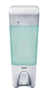 lot 10790 image: Better Living Products Clear Choice Dispenser I One Chamber Shower Dispenser One Chamber  White