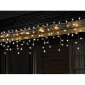 lot 10917 image: Celebrations 284B491D LED Twinkle Icicle Light Set, Warm White