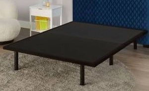 lot 10960 image: Serta Pro Platform Queen Flat Foundation Black Metal Bed Frame