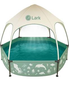 lot 8816 image: Lark 8 x 20 Metal Frame Pool with Canopy - UV Resistant Sunshade Canopy,