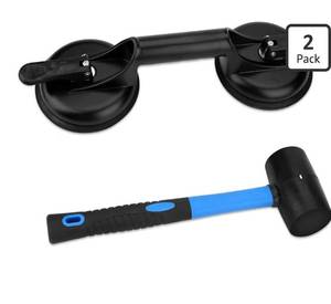 lot 8862 image: Floor Gap Fixer Tool for Laminate Floor Gap Repair Include Suction Cup and Mallet (Cant use on scraped surface floor)