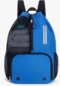 lot 8872 image: Swim Bag Mesh Drawstring Backpack with Shoe Compartment & Wet Pocket Waterproof Beach Backpack Pool Bag for Swimming, Gym,