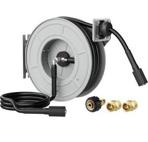 Giraffe Tools Pressure Washer Hose Reel 65ft, 3200 PSI Power Washer Hose Reel, Pressure Washer Retractable Hose Reel - Retail $118