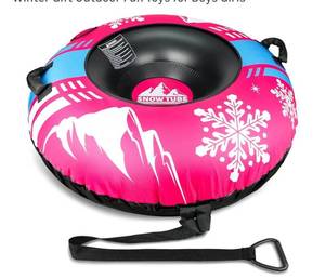 lot 8930 image: ZMLM Snow Tubes for Sledding Heavy Duty - 48 Inflatable Snow Tube with Premium Canvas Cover