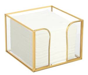 lot 8940 image: Sumnacon Glass Napkin Holder for Table