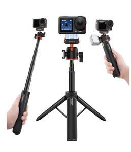 lot 8955 image: REYGEAK Magnetic Extension Tripod for DJI Osmo 360 Action 5 Pro43,21 Adjustable Camera Stick Holder,with Cold Shoe,Quick Release Mount Adapter for DJI OSMO Action Accessories