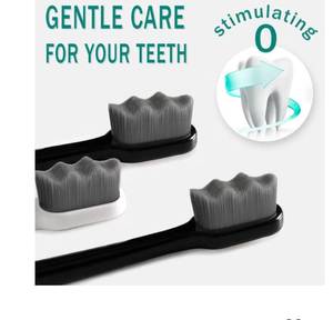 lot 8958 image: Extra Soft Toothbrush for Sensitive Teeth and Gums Micro Fur Manual Toothbrush with 20000 Ultra Soft Bristle, Excellent Cleaning Effect Perfect for Adults &amp Kids (5 Pack Gray Bristles)