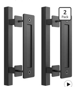 lot 8969 image: SKYSEN 2 Pack 12 Barn Door Handles, Sliding barn Door Pull Handle,
