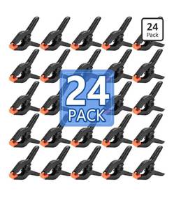 lot 8973 image: 24 Pack 3.5 inch Plastic Spring Clamps