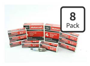 lot 8986 image: Pack of 8 Genuine Motorcraft Spark Plug SP-493 AGSF32PM