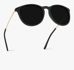 lot 8991 image: WearMe Pro Round Polarized Sunglasses for Women - UV400 Protection, Lightweight Frame, Vintage Retro Style