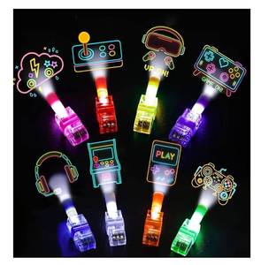 lot 8992 image: 24PCS Video Game Party Favors Finger Lights, 8 Designs Light Up Finger Lights