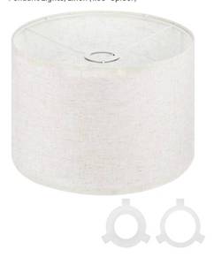 lot 9000 image: PATIKIL Drum Lamp Shades for Table Lamps 12x12x8 Linen Lampshade Easy Assembly Lamp Shade