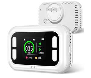 lot 9012 image: 5 in 1 Carbon Monoxide Detector, Natural Gas Detector &amp Smoke Detector