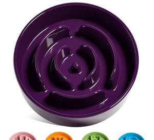 lot 9035 image: LE TAUCI Dog Bowls Slow Feeder Ceramic, 1.5 Cup Slow Feeding Bowl for Small and Medium Breed, Puzzle Dog Food Bowl for Fast Eater, Maze Purple