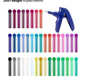 lot 9039 image: Dental Orthodontic Ligature Ties and Orthodontic Ligature Gun Tools Teeth Orthodontic Ligature Ring Rubber Bands Multi-Color(1040 PcsBag