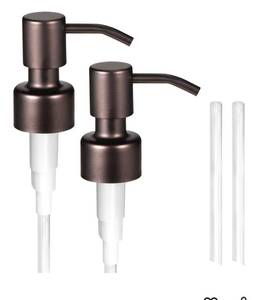 lot 9040 image: 2PC Soap Dispenser Lids - 304 Stainless Steel Replacement Pump with Waterproof Label