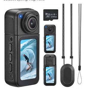 lot 9043 image: Mini Body Camera with 64GB Storage, 1080P Pocket Video Recorder with 180° Rotating Lens,Thumb Size Wearable Body Cam with Screen,Portable Camera for Outdoor, Cycling, Vlog, Travel
