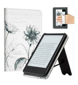 lot 9050 image: CoBak Case with Stand for for 6 Kindle (2024 &amp 2022, 11th Gen) PU Leather Smart Cover