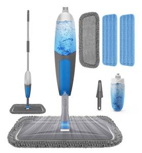 lot 9072 image: Spray Mops for Floor Cleaning - Microfiber Wet Dry Dust Mop for Hardwood Laminate Wood Tile Vinyl Floors with 3 Washable Pads fit for Swiffer PowerMop