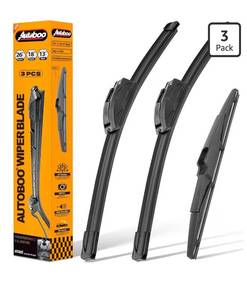 lot 9081 image: AUTOBOO 3-Pack Windshield Wiper Blades for Kia Telluride 2020-2025 Kia Sedona 2015-2021, Original Equipment Replacement 2618 Front and 13 Rear,