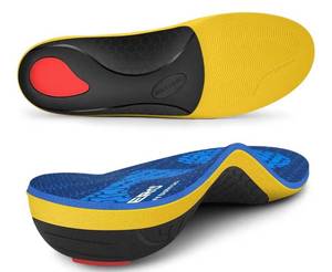 lot 9090 image: WalkHero Heavy Duty Arch Support Insoles, 220lbs Plantar Fasciitis Orthopedic Inserts Relieve Pain, Work Boot Orthotics Insoles (Mens 6-6.5  Womens 8-8.5, Glacial Blue)