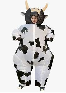 lot 9093 image: Inflatable Cow Costume Blow up Costume for Cosplay Party Festival Halloween Parade Carnival Suit Jumpsuit