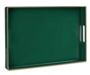 lot 9102 image: MAONAME Dark Green Decorative Tray, Serving Tray with Handles,
