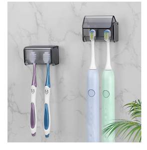 lot 9123 image: 2 PCS Toothbrush Holders Wall Mounted with Cover,