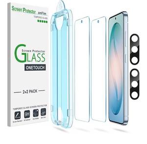 lot 9139 image: amFilm Auto-alignment OneTouch for Samsung Galaxy S26 6.3 Screen Protector  Camera Lens Protector,