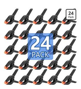 lot 9145 image: 24 Pack 3.5 inch Plastic Spring Clamps