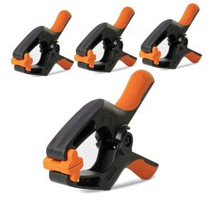 lot 9152 image: Spring Clamps 6 Inch Pack of 4 Heavy Duty Plastic Clamps