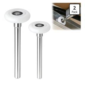 lot 9164 image: 2-Pack 4 Stem 3 Commercial Nylon Garage Door Rollers with Sealed Bearings,