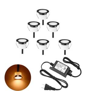 lot 9176 image: Sumaote Recessed LED Deck Light Kits Dusk to Dawn, 6 Pack