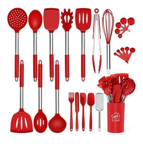 lot 9202 image: Silicone Cooking Utensil Set,Kitchen Utensils 26 Pcs Set