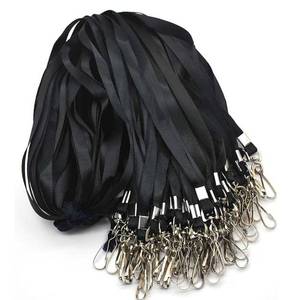 lot 9206 image: Beebel Lanyards 100 Pcs Lanyard for Id Badges Flat Lanyard with Badge Clip J-Hook