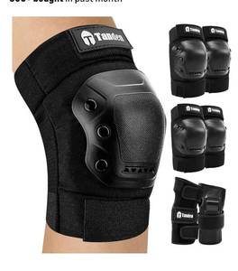 lot 9215 image: Skateboard Protective Gear Knee Pads and Elbow Pads Set,