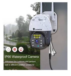 lot 9218 image: 8MP PTZ Security Camera Outdoor FHD WiFi IP Camera with Humaniod Detection, Auto Tracking, Color Night Vision, Pan and Tilt, Two Way Talk, Floodlight and Siren, Waterproof