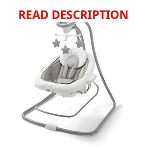 lot 1602 image: $200 Graco DuetConnect LX Infant Swing and Bouncer, 6 Speed with Music, Ari