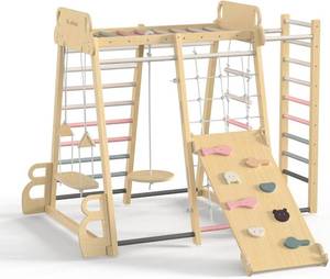 lot 1638 image: $280 BlueWood Indoor Jungle Gym for Kids Ages 4-8