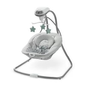 lot 1647 image: $150 Graco Simple Sway Baby Swing with Adjustable Speeds and Plush Seat in Ivy