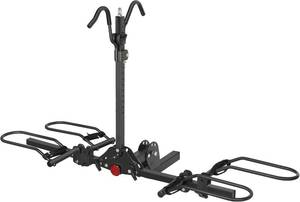 lot 1658 image: $180 Young Bike Rack Hitch for Car - 200LB 2-Bike Rack Hitch Mount Platform Style Hitch Bike Rack Smart Tilting & Easy Fold for Car SUV with 2 Inch Receiver Bike Carrier Fits Up to 5-inch Fat Tire