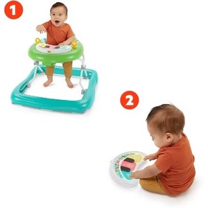 lot 1668 image: Bright Starts Tiny Trek 2-in-1 Baby Activity Walker - Jungle Vines